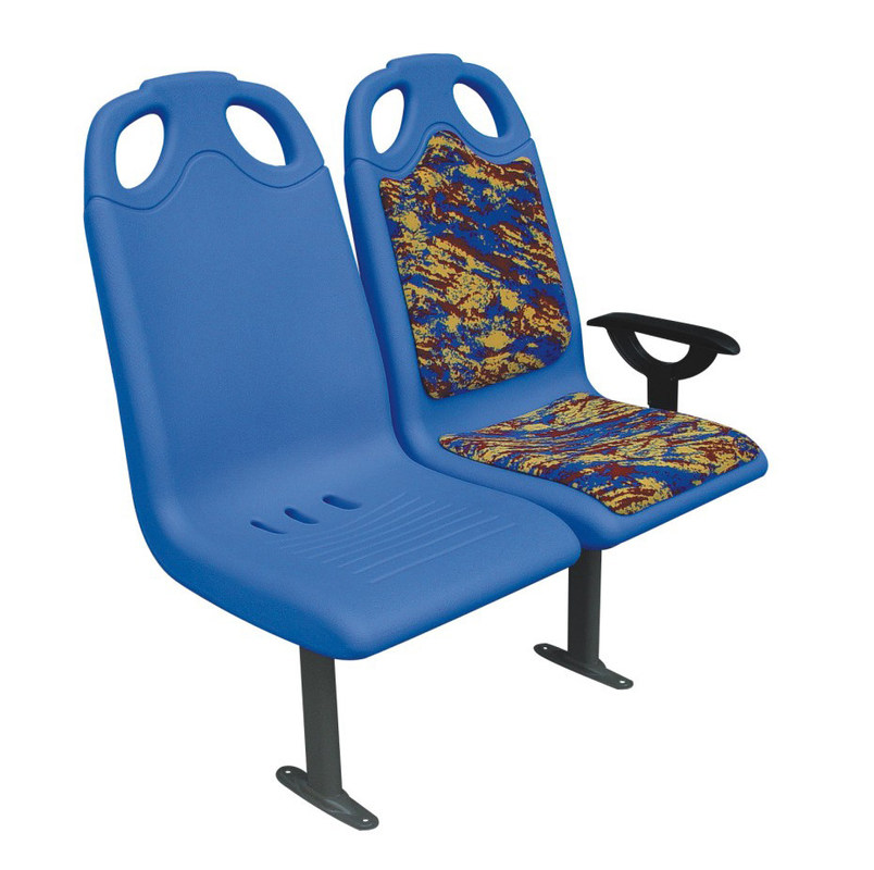 Estrutura de estrutura de aço assentos de ônibus de metrô de várias cores lado montado armset