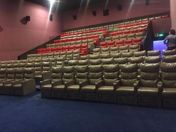 Reclina o fogo - cadeira de couro do cinema do retardador, assento estreito do cinema em casa