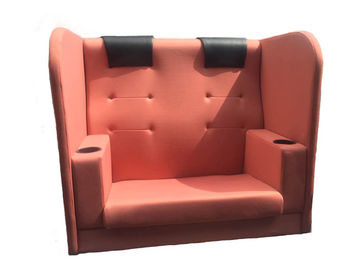 Assentos revestidos do cinema dos pares do quadro do pó, suporte de copo do ABS do Recliner do sofá do teatro
